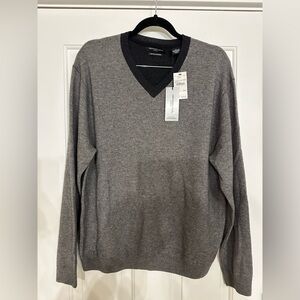 Men’s Impermeable Merino Cashmere V-neck Sweater